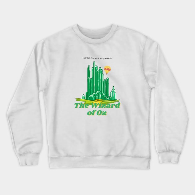 Wizard of Oz emerald city logo Crewneck Sweatshirt by PorchProductions